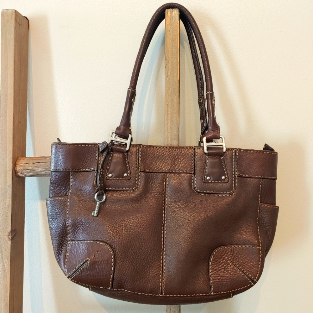 Fossil leather bag
